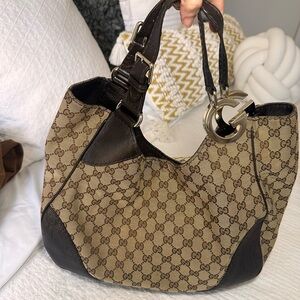 Authentic Gucci GG/ Charlotte beige and darkk brown